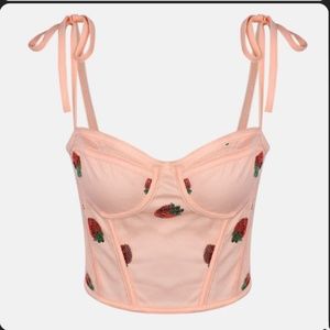 Cherry Bustier Top